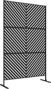 Outsunny Osłona Ogrodowa Geometria Ogrodu, Metal, 122 x 45 x 198 cm, Czarny
