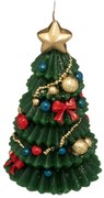 Ozdobna świeczka w kształcie choinki, 15 cm