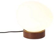 Lampa stołowa Japandi drewniana z opalowym szkłem - SallyJapandi Oswietlenie wewnetrzne