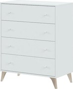 Komoda 4 szuflady Sweet - L95 cm Biały Nowoczesny Design