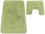 Nowoczesny jasnozielony komplet chodników łazienkowych D5-S21