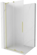 Mexen Velar L ścianka prysznicowa rozsuwana Walk-in 110 x 200 cm, szron 8 mm, złota szczotkowana - 871-110-003-33-55