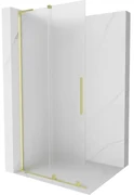 Mexen Velar L ścianka prysznicowa rozsuwana Walk-in 110 x 200 cm, szron 8 mm, złota szczotkowana - 871-110-003-33-55