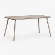 Prostokątny Stół Ogrodowy 160x90 Cm Z Szkła Arhiza Moka Brown - Sklum