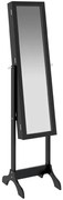 Czarne wysokie lustro ze schowkiem H1-L17