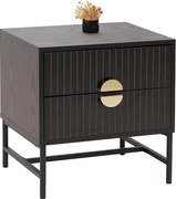 Szafka nocna MCW-O39, wygląd drewna, czarny