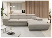 Rozkładany narożnik z pojemnikiem w układzie L CASTELO prawy szary