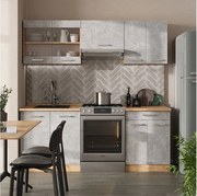 Aneks kuchenny beton/złoty dąb 200x60x81.6 r-line