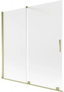 Mexen Velar parawan nawannowy 2-skrzydłowy rozsuwany 160 x 150 cm, szron, złoty - 896-160-000-31-50