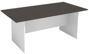 Stół konferencyjny do biura PRIMO WHITE, 180x90 cm, biały/grafit