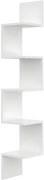 Biała Narożna Półka Ścienna 5 Poziomów M0-K13