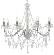 Srebrny żyrandol kryształowy świecznik - EX98 F1-R03