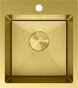 Mexen Solix zlewozmywak stalowy 1-komorowy 400 x 450 mm, złoty HC - 6401401000-55HC