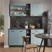 Kuchnia pojedyncza niebiesko-szary/antracytowy 160x46x81.6 r-line