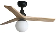 FARO 34284-11L - Wentylator sufitowy KLIM S 1xE27/15W/230V drewno/czarne + +pilot