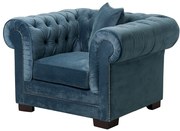 Fotel Chesterfield Classic Velvet Midnight 118x96x77cm