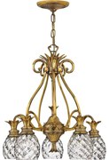 Hinkley HK-PLANTATION5-BB - Żyrandol na łańcuchu PLANTATION 5xE27/60W/230V złoty