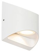 Zewnetrzna Nowoczesna lampa ścienna zewnętrzna biała z LED 2-światła IP54 - Mal Nowoczesny Oswietlenie zewnetrzne