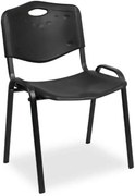 Czarne krzesło konferencyjne sztaplowane F4-N18