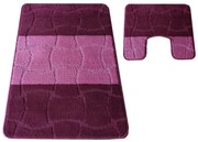Nowoczesny fioletowy zestaw chodniczków łazienkowych Z8-K73