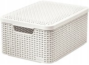 Kremowy plastikowy pojemnik z pokrywką 29x39x19 cm Style – Curver