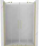 Mexen Velar Duo drzwi prysznicowe rozsuwane 140 cm, szron, złote szczotkowane - 871-140-000-32-55