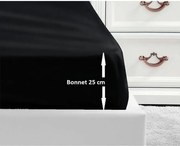 Poszewka na Materac 100% Bawełna Czarna 140x190 cm - Miseczka 25 cm