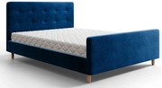 Granatowe pikowane łóżko z pojemnikiem 5 rozmiarów F6-G07