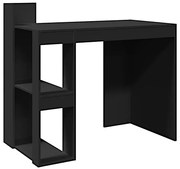 Czarne biurko z dwoma półkami B0-B81