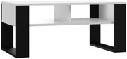 Ława kawowa z dzieloną półką biały + czarny C8-Z84