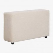 Lewe Wysokie Podłokietnik ↑65 Cm Do Modułowej Sofy Bruna Sztruksu Beżowy Len - Sklum