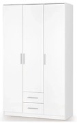 Szafa trzydrzwiowa LIMA S-3 120cm biały połysk HALMAR
