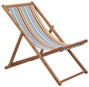 Kolorowy leżak materiałowy z drewna eukaliptusa R5-S73