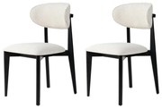 Zestaw krzeseł do jadalni Lionte White and Black, 2 szt.