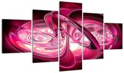 Obraz różowych fraktali (125x70 cm)