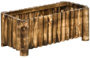 Outsunny drewniana skrzynka na rośliny 120x40x40cm jodła podwyższona grządka na zioła i warzywa | Aosom PL