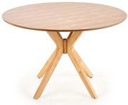 Okrągły stół minimalistyczny w kolorze dębowym H8-T21