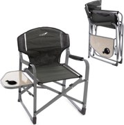Zestaw 2 krzeseł kempingowych z półką i uchwytem na napoje