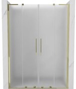 Mexen Velar L Duo drzwi prysznicowe rozsuwane 160 cm, szron, złote - 871-160-003-32-50