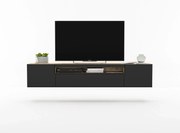 Szafka wisząca RTV 200 NOLA 1 dąb artisan/czarny mat MEBLE LINDNER