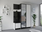 Garderoba EDEN 13 Biały + Ekoskóra Czarna