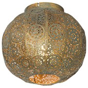 Orientalna lampa sufitowa złota z zielonym 28,5 cm - BalooKolonialny Oswietlenie wewnetrzne