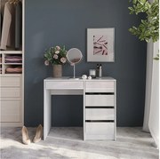 Stół do toalety biały/biały wysoki połysk 89.8x50.1x76 sherry