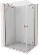 Mexen Mist-H Duo kabina prysznicowa uchylna lewa 120 x 80 cm, transparent, miedź szczotkowana - 8A5-120L-080P-65-00