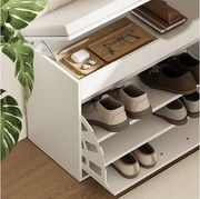 Ławka na buty biały 90x30x50 solino