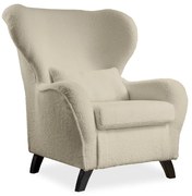 Beżowy fotel uszak Miuform Miuf