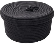 Koszyk pleciony z pokrywką Pojemnik z pokrywką czarny VESSILO 010x020 inny