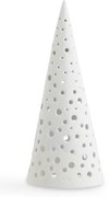 Biały świąteczny świecznik z porcelany kostnej Kähler Design Nobili, wys. 19 cm