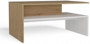 Stolik kawowy dąb artisan + biały T9-E37