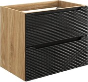 Szafka pod umywalkę OCEAN BLACK 82-70-2S 70cm dąb olejowany/czarna COMAD